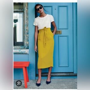 Boden Melina Papebag Skirt in Citron Yellow, size 2
